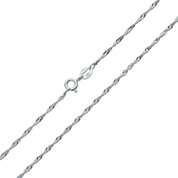 42 Inch .925 Sterling Silver 8mm Bar and Ring Chain Necklace
